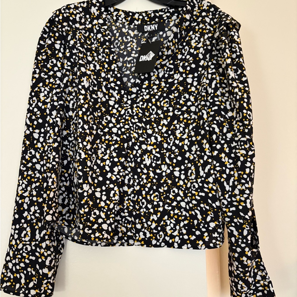 DKNY Multicolor Patterned Blouse NWT - image 1